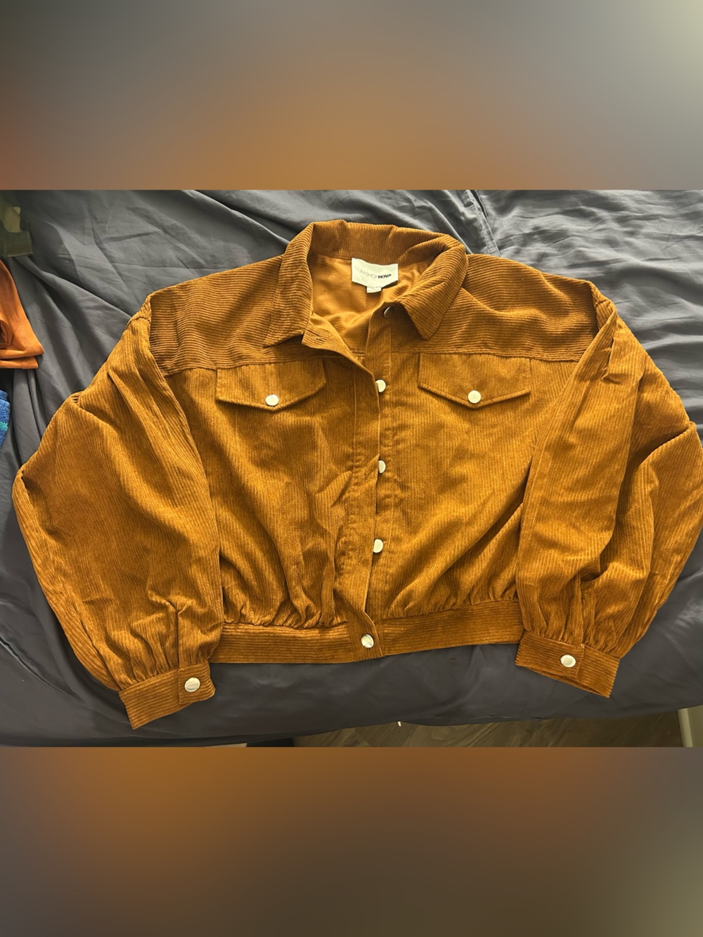 Fashion Nova Corduroy Jacket in Mustard Gold